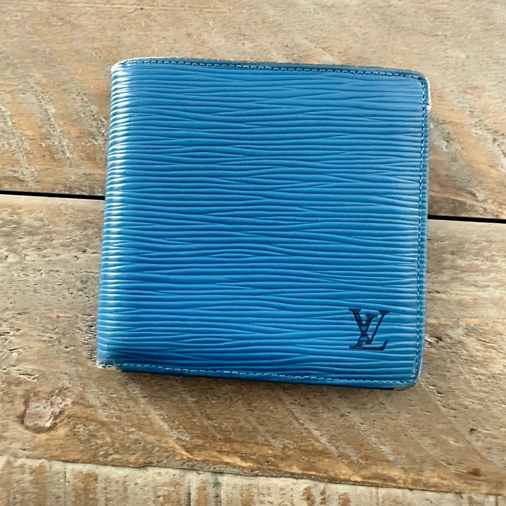 Blue LV Epi Bifold Wallet